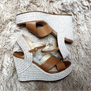 Jimmy Choo Dellena wedges Napa leather
